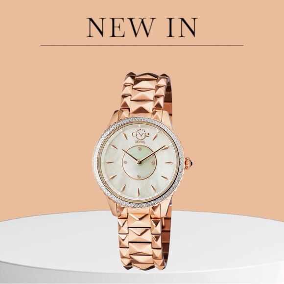 NEW GV2 Siena Mother of Pearl Dial Stainless Steel Watch, 38mm - 0.0044 ctw - Picture 2 of 5